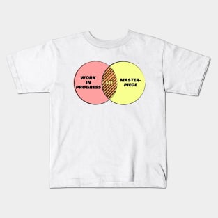 Venn Diagram of Me Work in Progress Masterpiece Kids T-Shirt